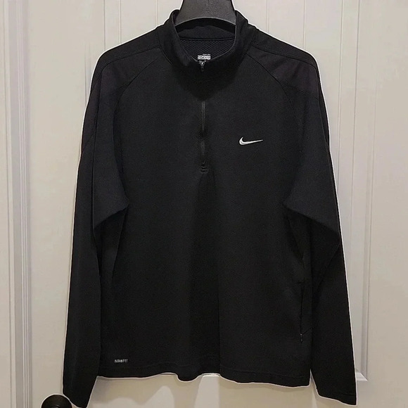 NikeFit Dry 3/4 Zip Black Pullover Size XXL - Picture 7 of 7